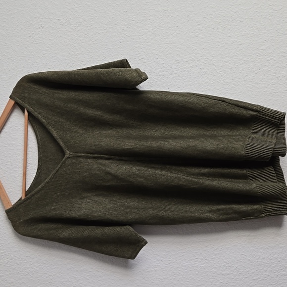Talbots Green Crew Neck Short Sleeves Sweater Lightweight 100% Linen Beach - Picture 4 of 7